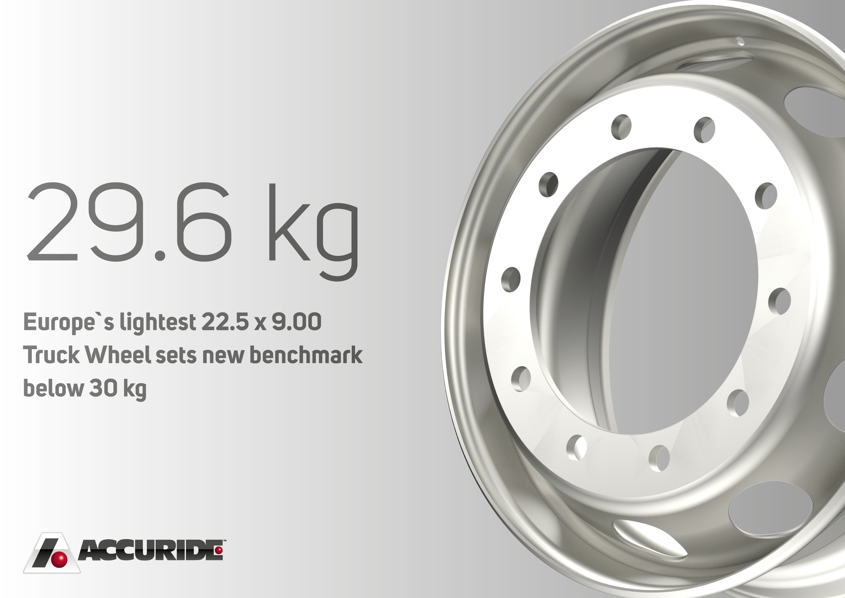 Europe's Lightest 22.5x9.00 Truck Wheel by Accuride